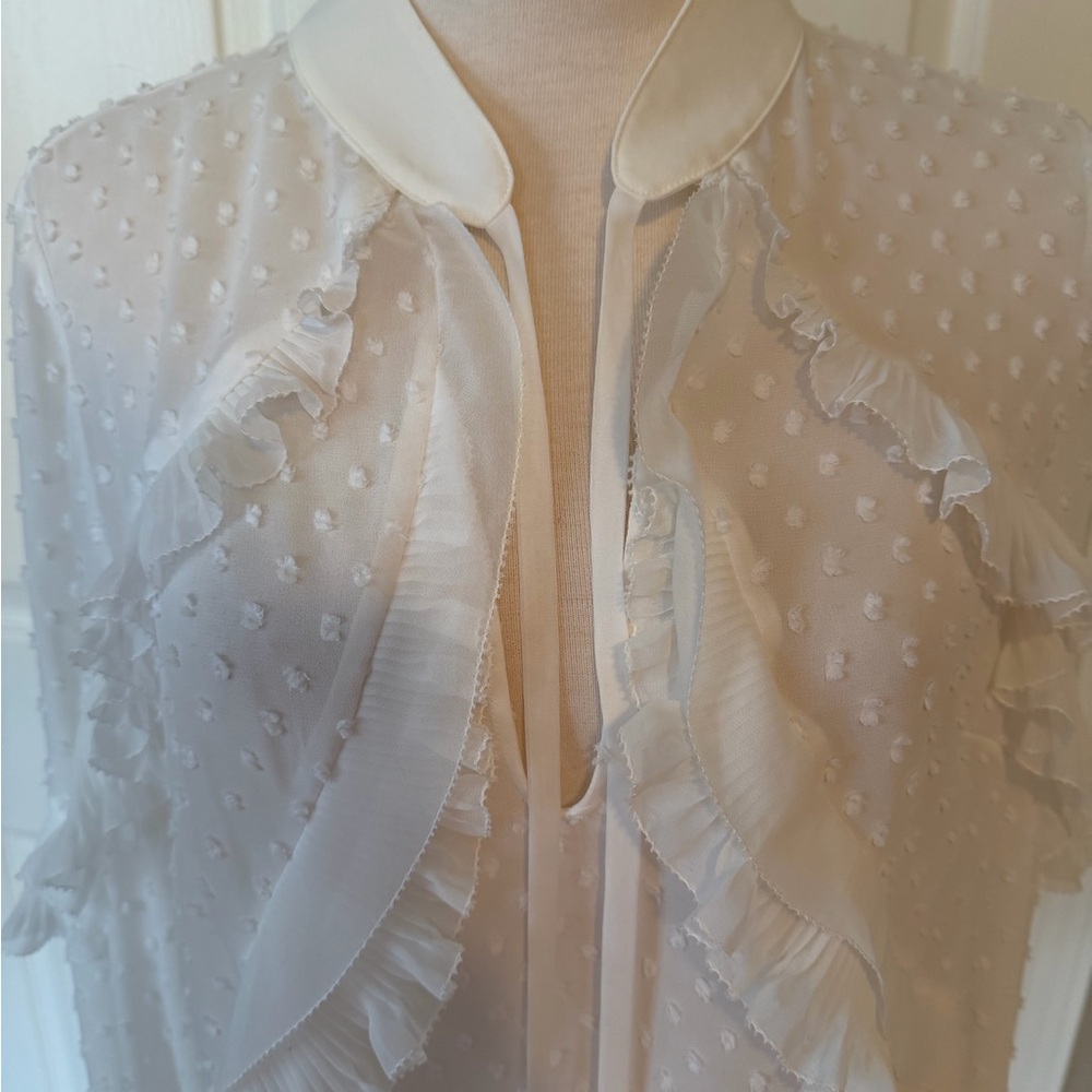Self-Portrait White Ruffled Blouse - Picture 2 of 6